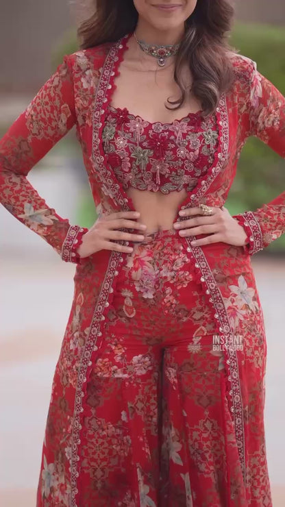 Starry Nights: Designer Georgette Sharara & Shrug Combo for Weddings