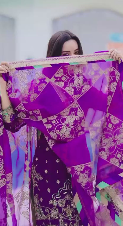 New Designer Party Top with Palazzo & Dupatta Set – Chic & Elegant