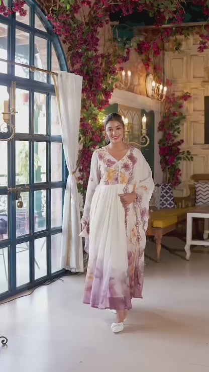 Regal Radiance – Stitched Anarkali Gown with Dupatta