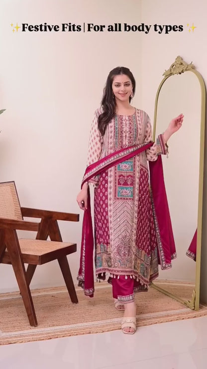 New Arrival Jasood Anarkali Dress | Floor-Length Ethnic Gown with Dupatta
