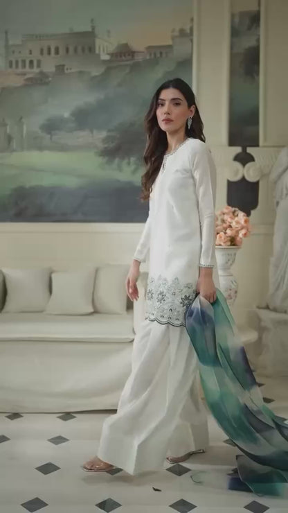 Royal Look Farsi Salwar Suit in Roman Silk – Designer Wear