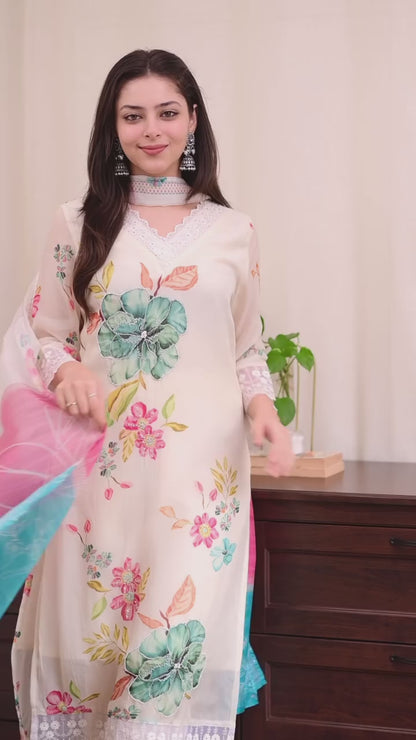 Reshmi Orgenza Dupatta Pant Set