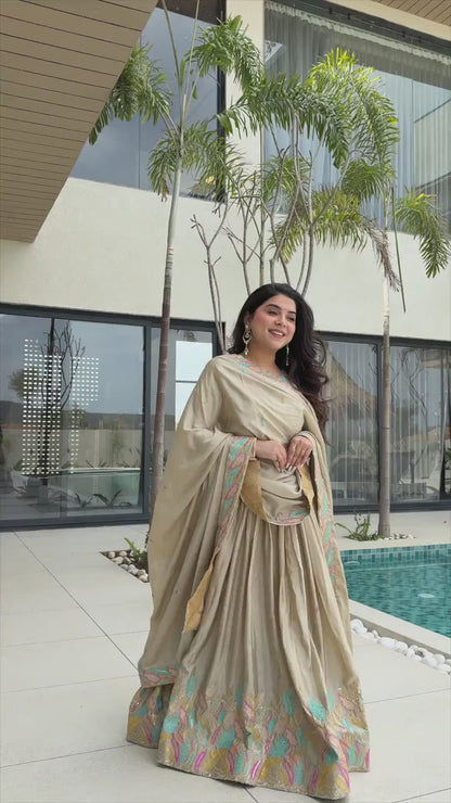 Glamour Unveiled: Luxury Gown & Dupatta Collection