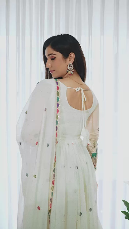 Designer Partwear Georgette Anarkali Suit Set